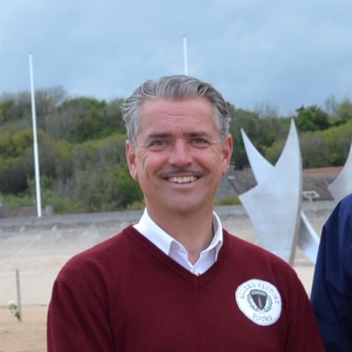Mike van den Dobbelsteen, founder and guide of Allied Victory Tours, at the D-Day memorial in Normandy
