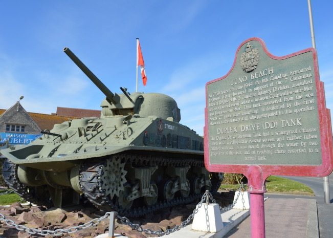 DD tank memorial at Courseulles-sur-Mer